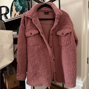Cozy Pink Sherpa Jacket